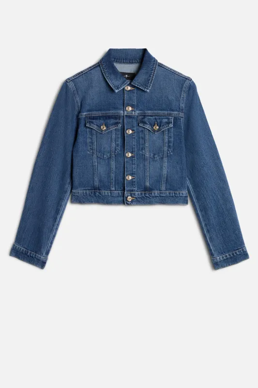 DARTED SHRUNKEN JACKET in Comfort Seaside made by 7 For All Mankind