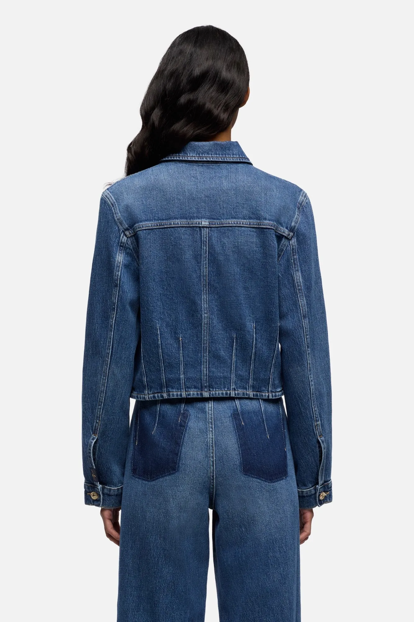 DARTED SHRUNKEN JACKET in Comfort Seaside sold by 7 For All Mankind product image thumbnail 5