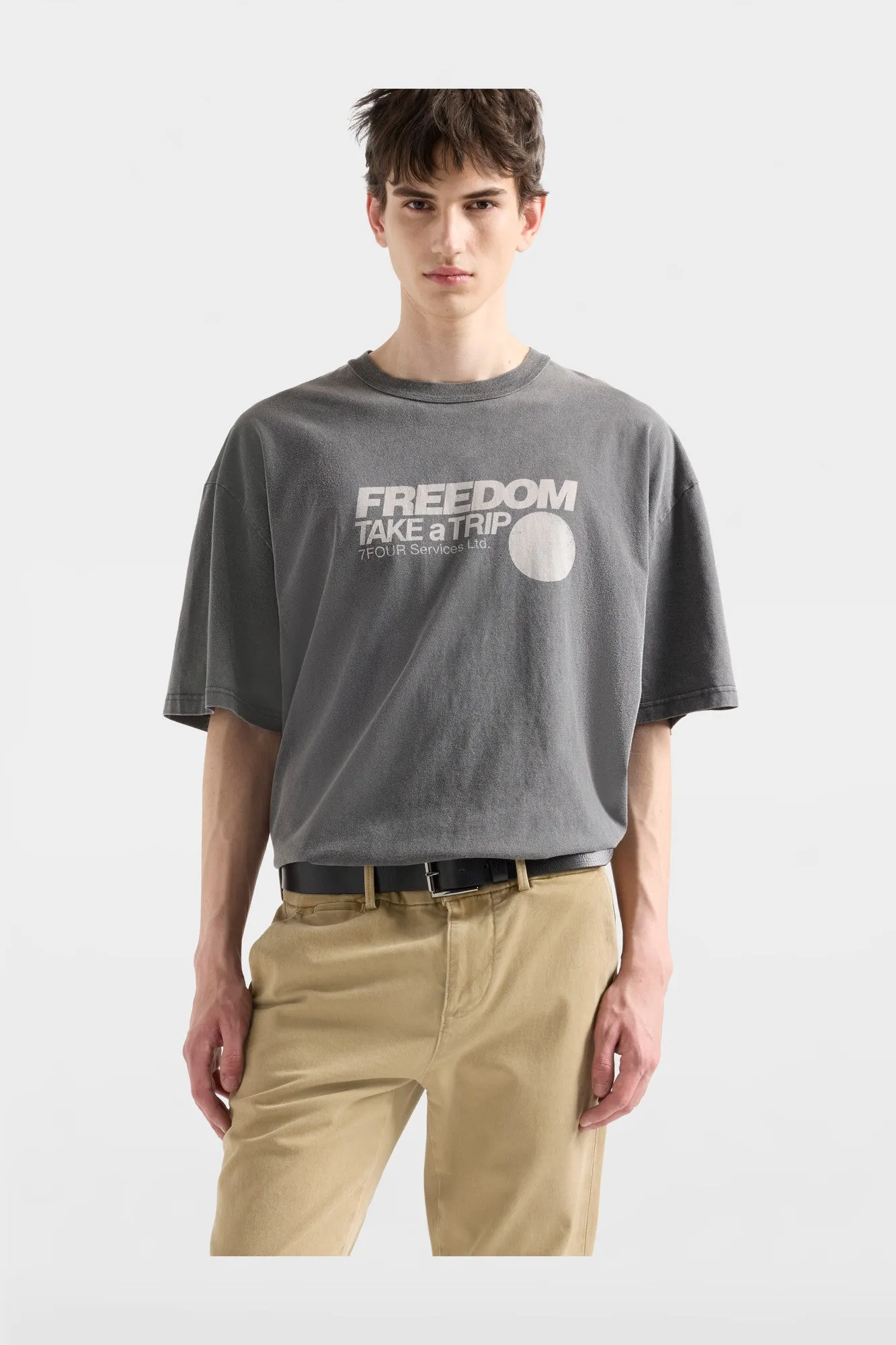 SHORT SLEEVE GRAPHIC TEE in Trip Grey sold by 7 For All Mankind product image thumbnail 3