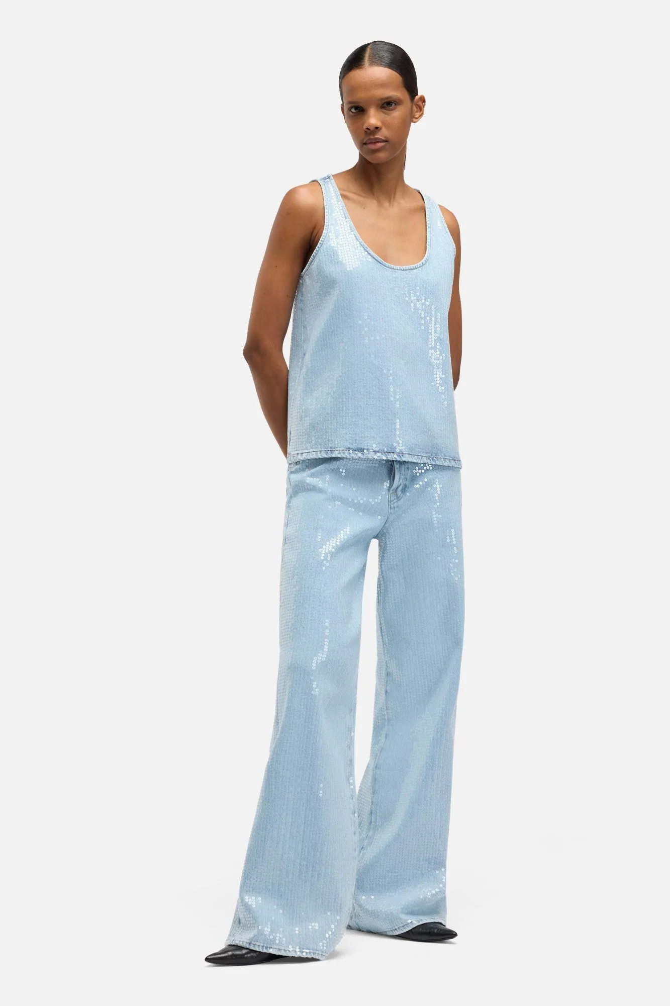 MANKIND Long Tank in Shimmer sold by 7 For All Mankind product image thumbnail 2