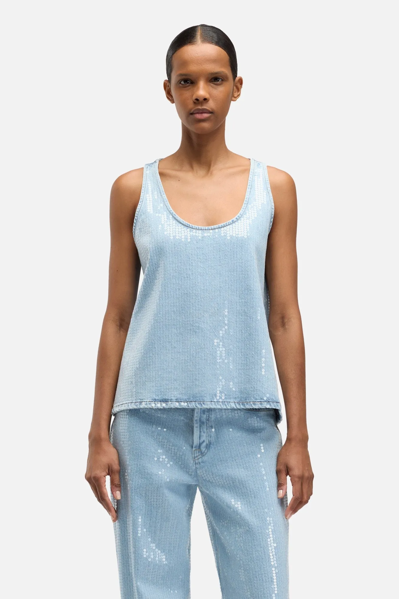 MANKIND Long Tank in Shimmer sold by 7 For All Mankind product image thumbnail 3