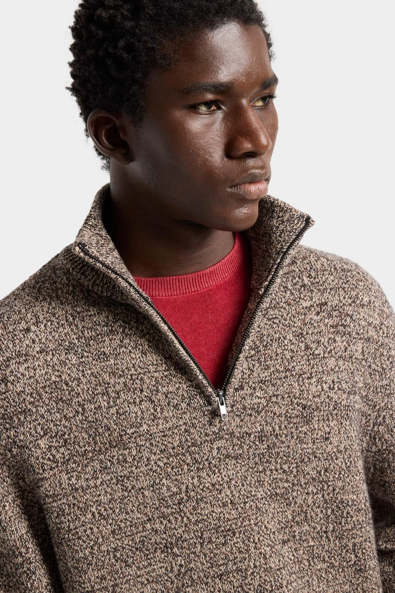 CREWNECK SWEATER in Wool Burgundy sold by 7 For All Mankind product image thumbnail 4