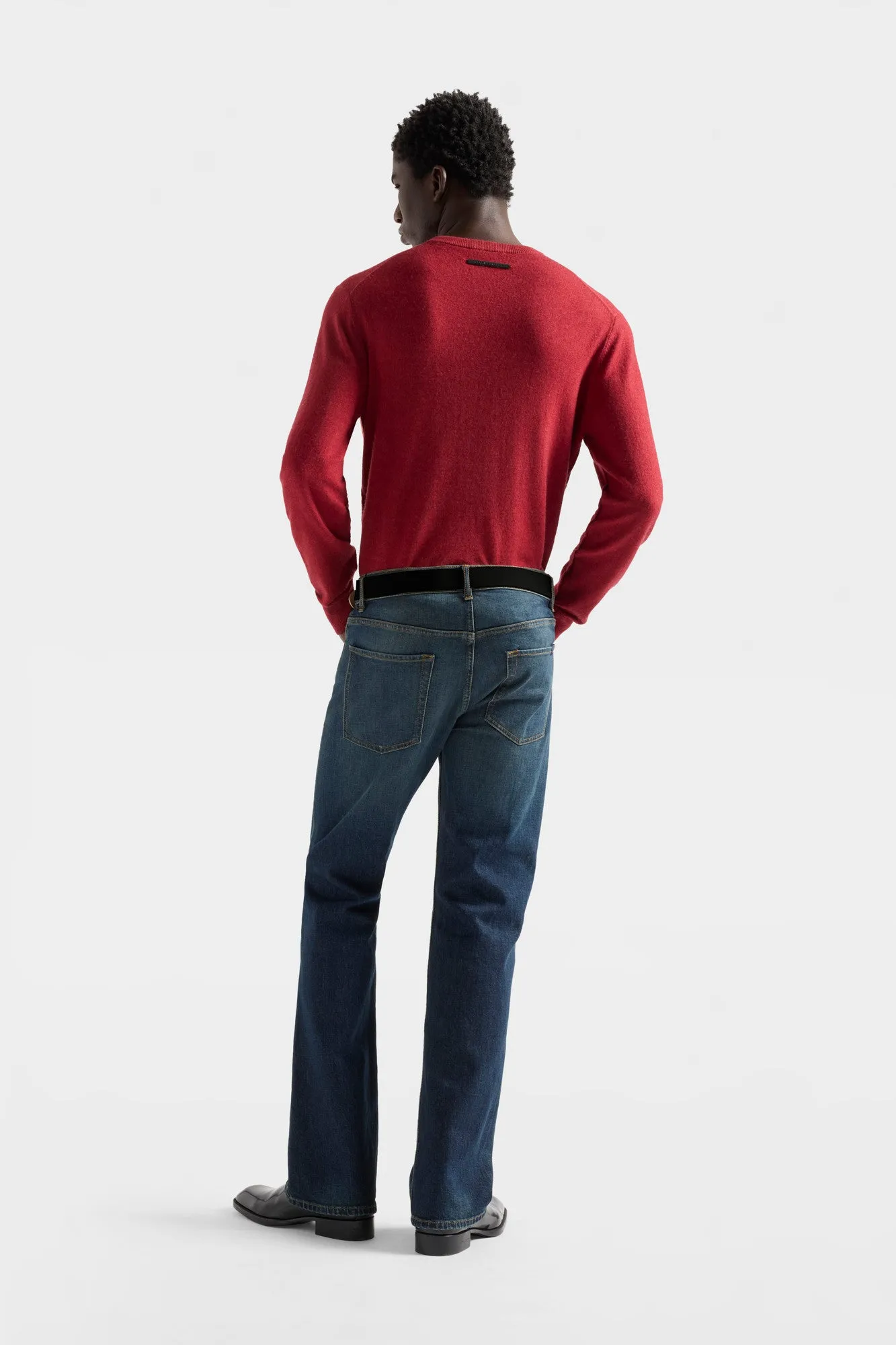 CREWNECK SWEATER in Wool Burgundy sold by 7 For All Mankind product image thumbnail 5