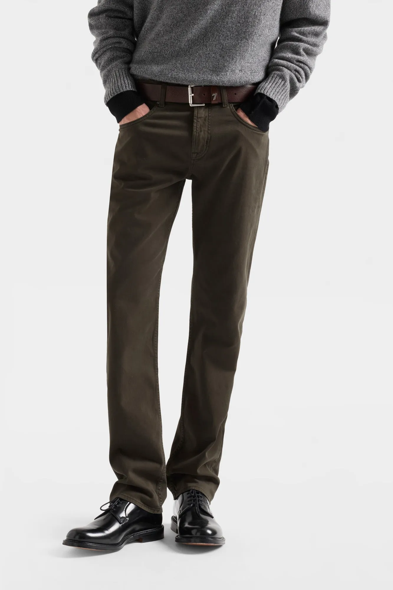 THE STRAIGHT in Luxe Performance Sateen Thicket sold by 7 For All Mankind product image thumbnail 3