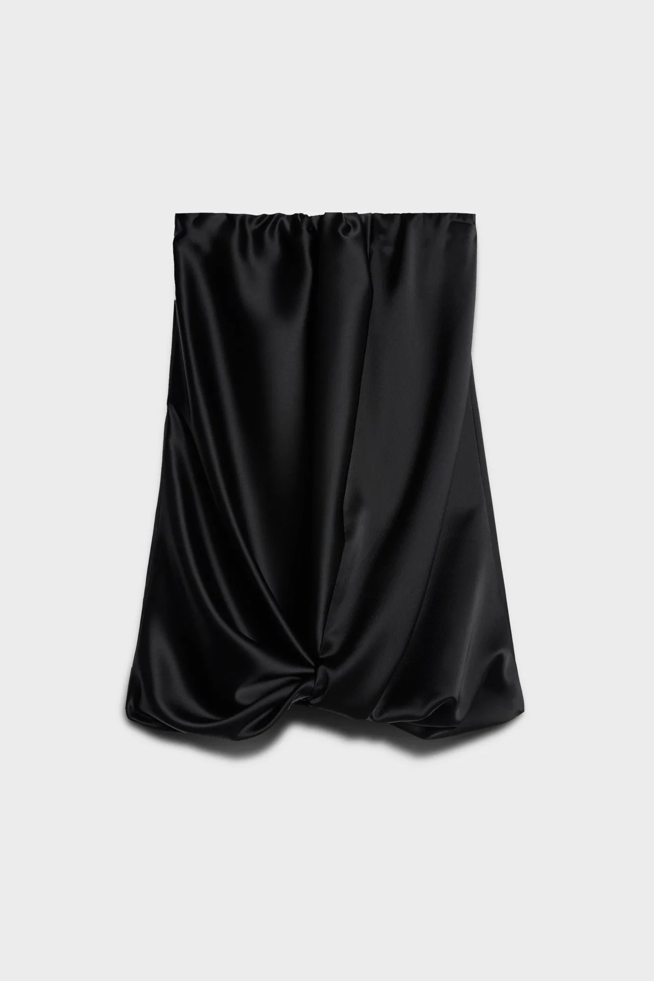 CINCH HEM MINI DRESS in Satin Black sold by 7 For All Mankind