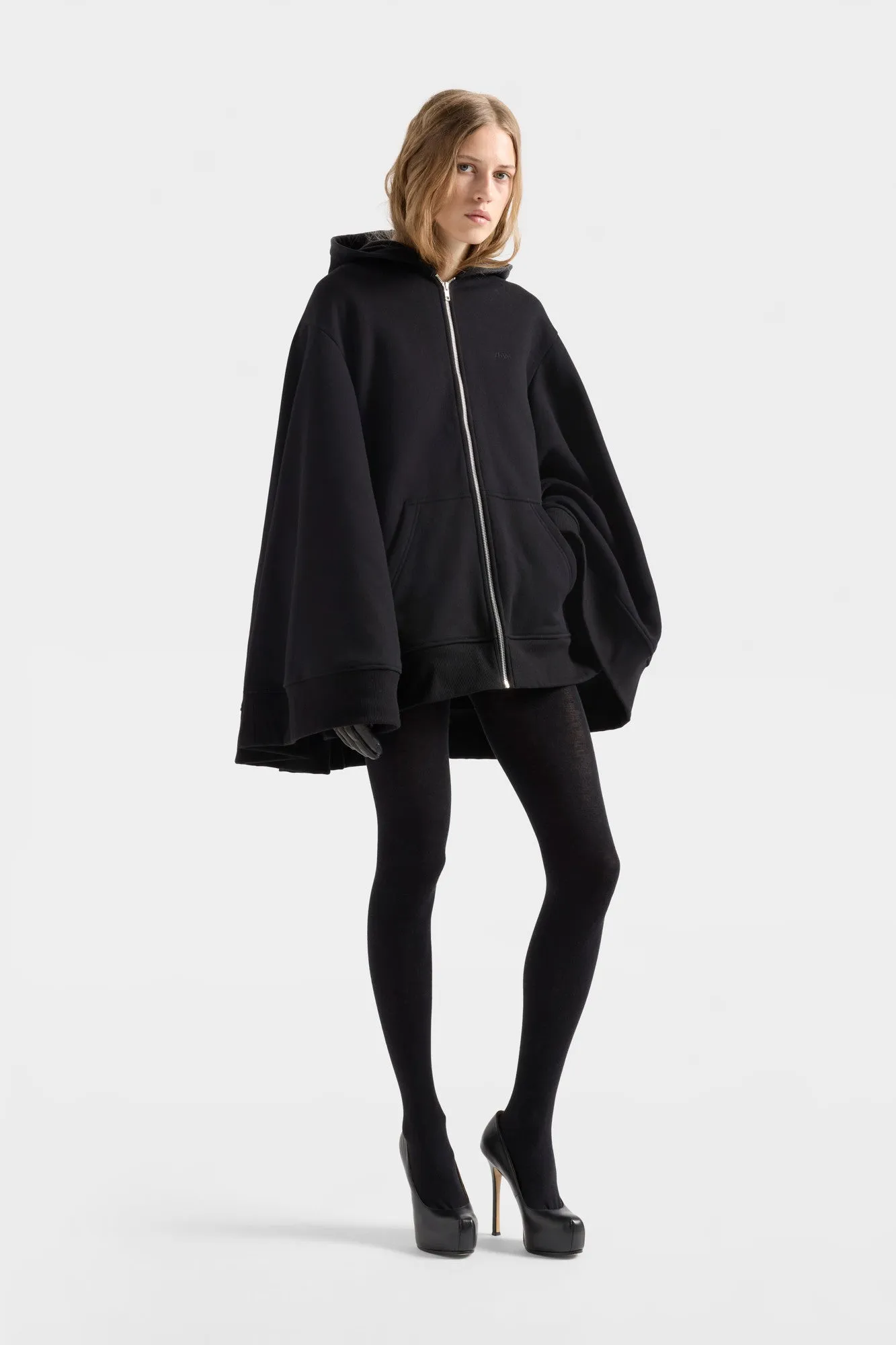 OVERSIZE ZIP HOODIE in Black sold by 7 For All Mankind product image thumbnail 2