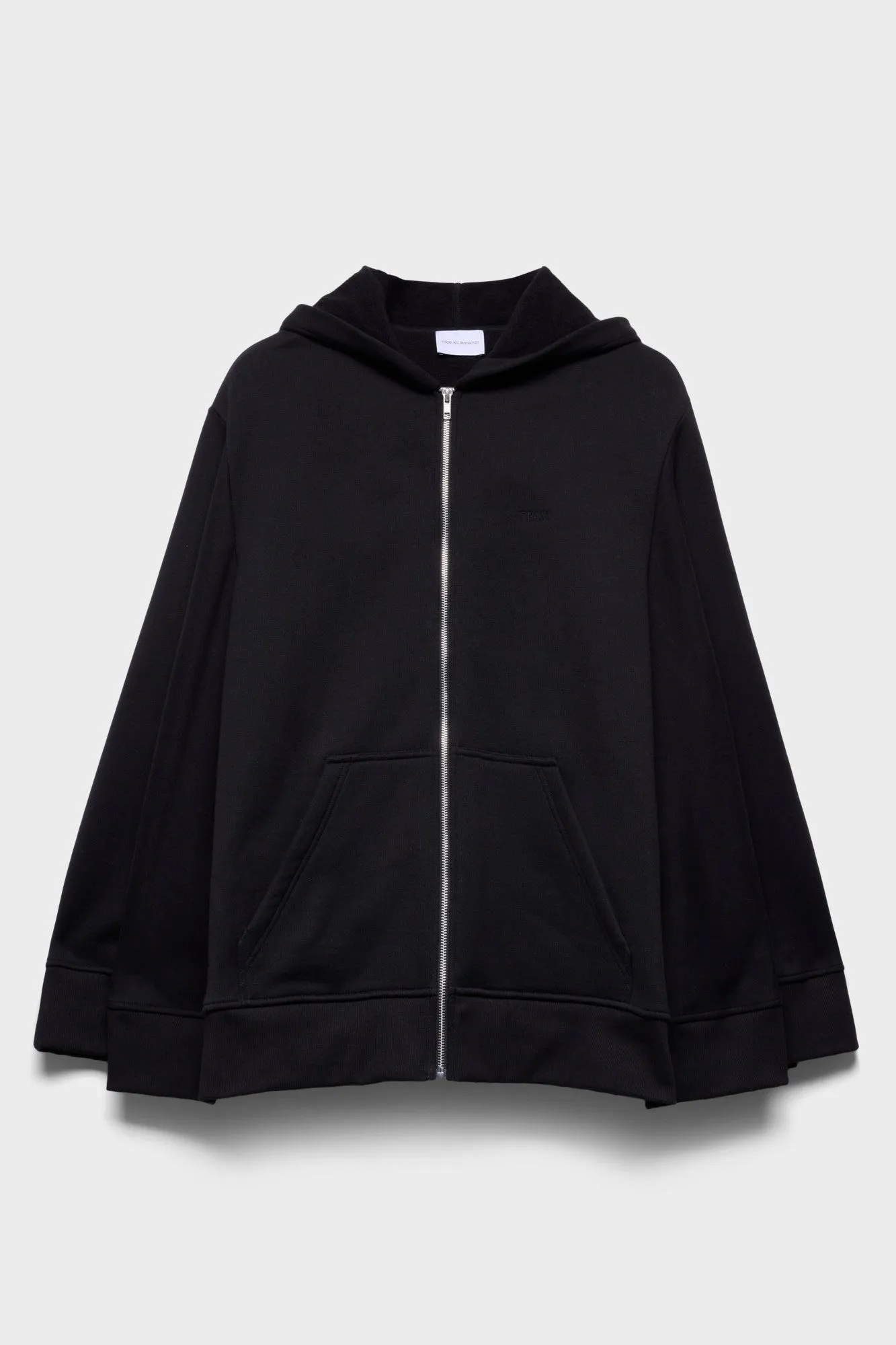 OVERSIZE ZIP HOODIE in Black sold by 7 For All Mankind