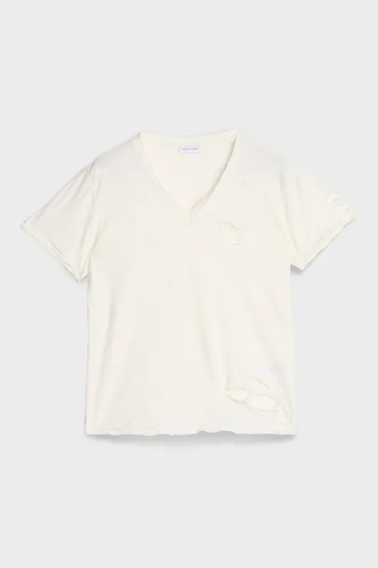 V-NECK POCKET TEE in Jersey Shell made by 7 For All Mankind