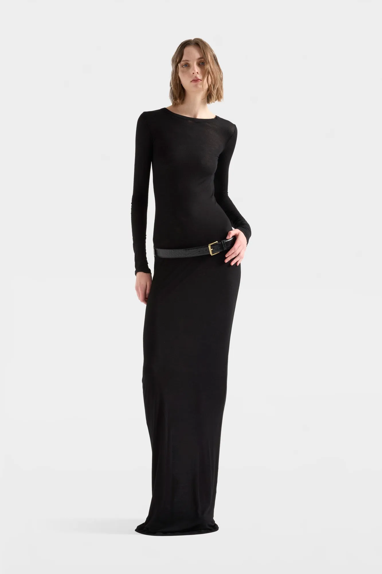 FITTED DRESS in Viscose Night sold by 7 For All Mankind product image thumbnail 3