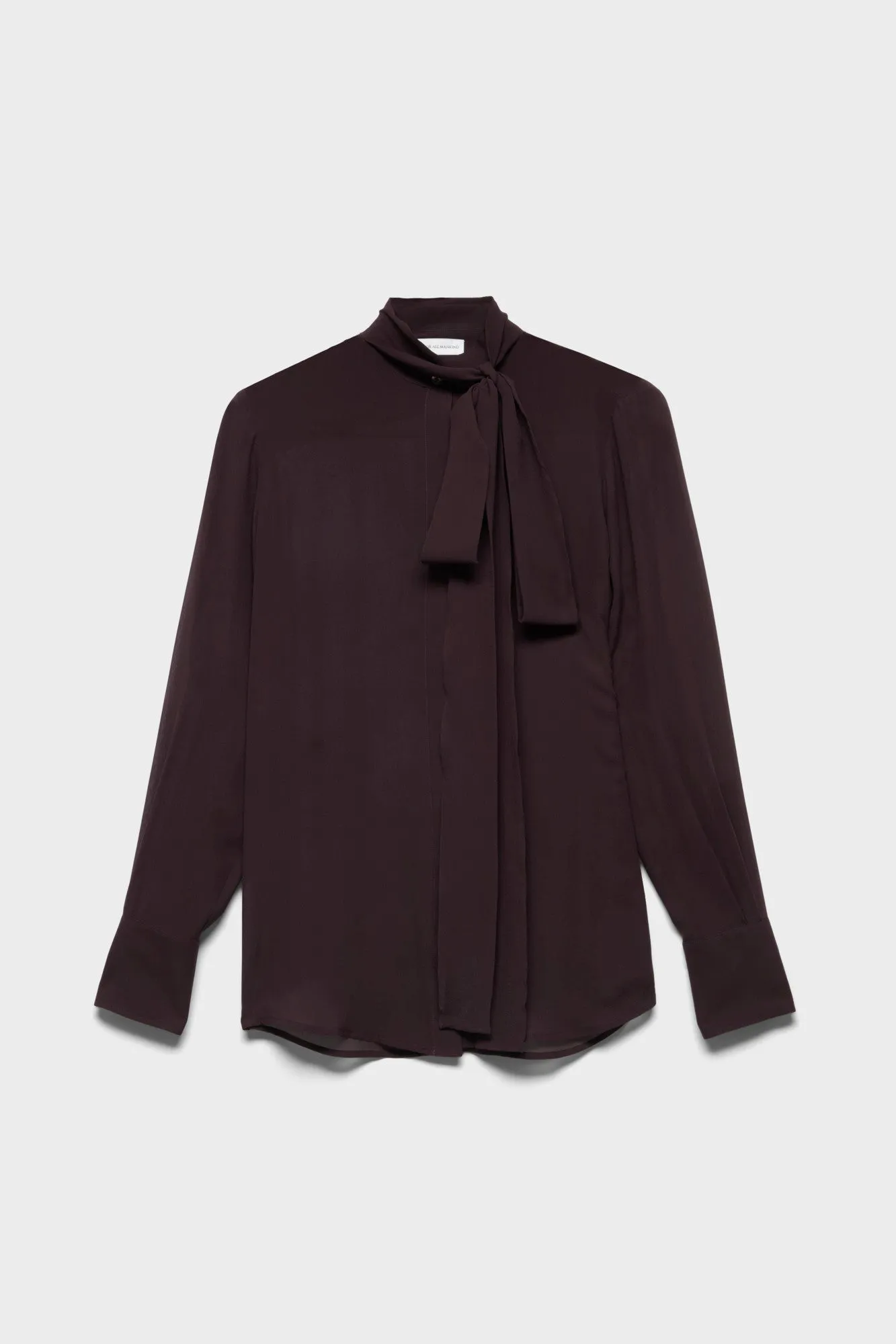 LONG SLEEVE BOW SHIRT in Silk Cherry sold by 7 For All Mankind