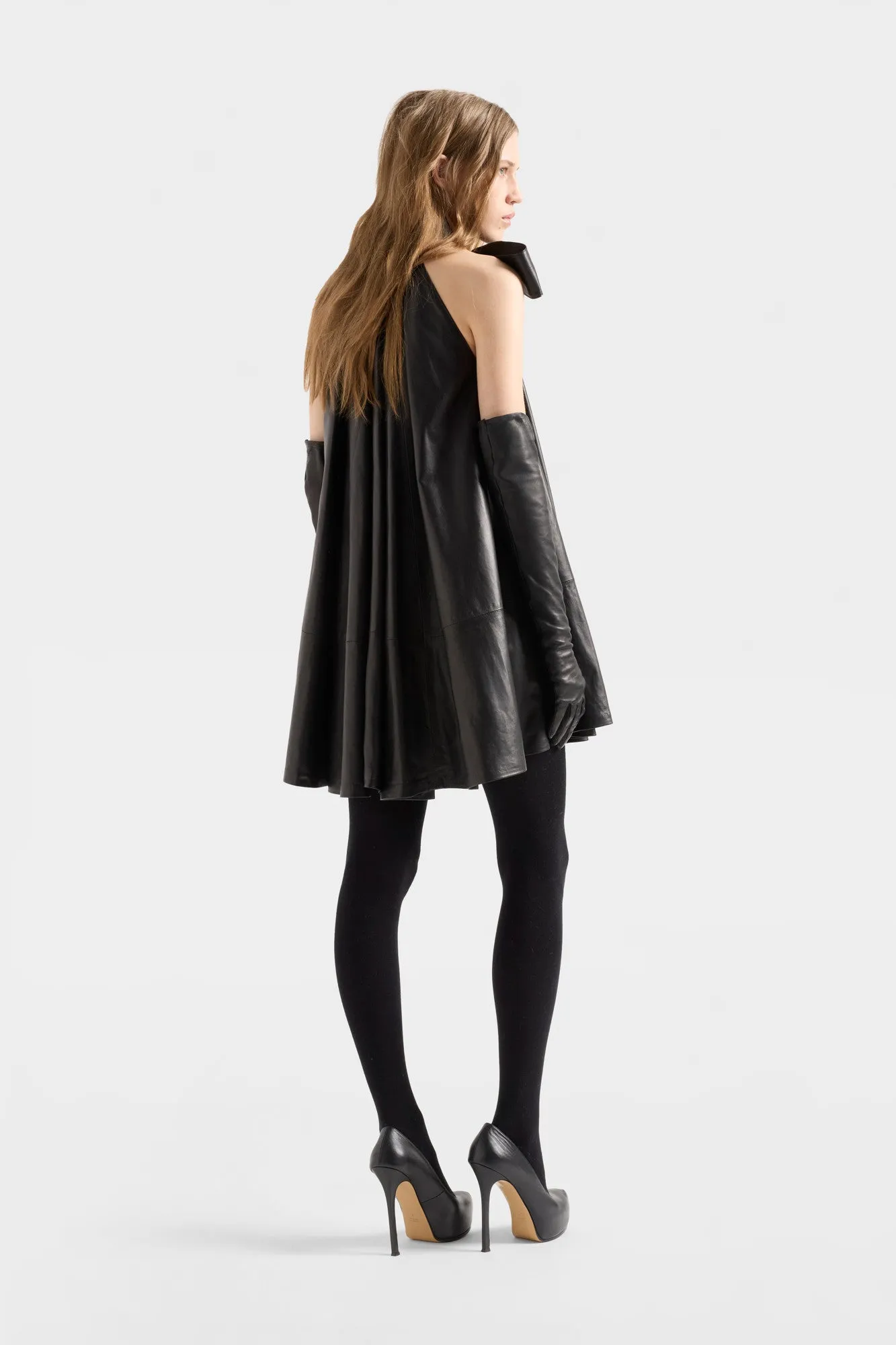 FRILL DRESS in Leather Black sold by 7 For All Mankind product image thumbnail 5