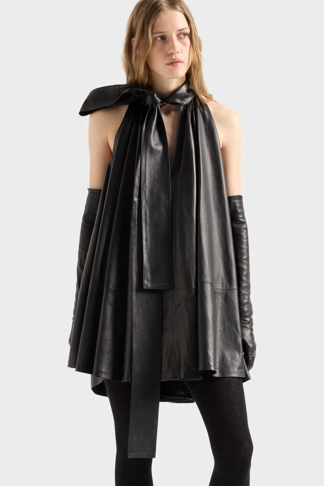 FRILL DRESS in Leather Black sold by 7 For All Mankind product image thumbnail 3