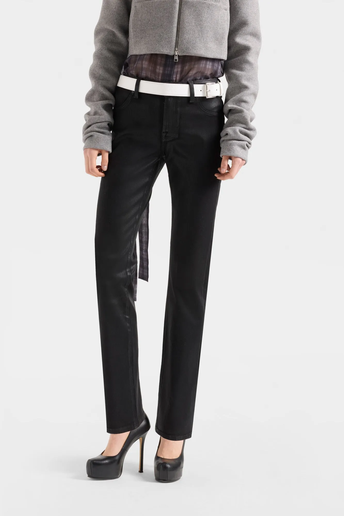 THE SLIM in Coated Denim Black sold by 7 For All Mankind product image thumbnail 3