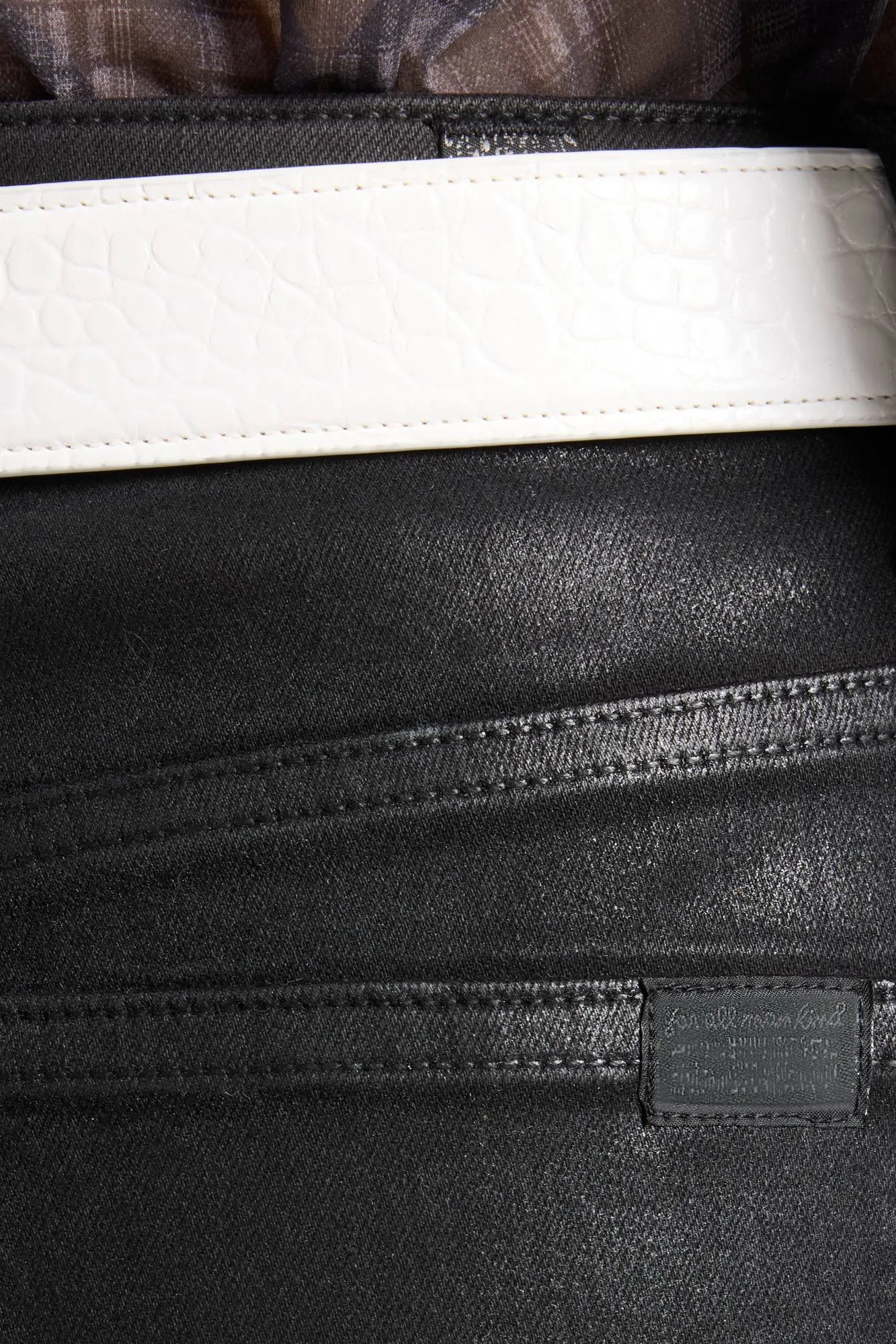 THE SLIM in Coated Denim Black sold by 7 For All Mankind product image thumbnail 4