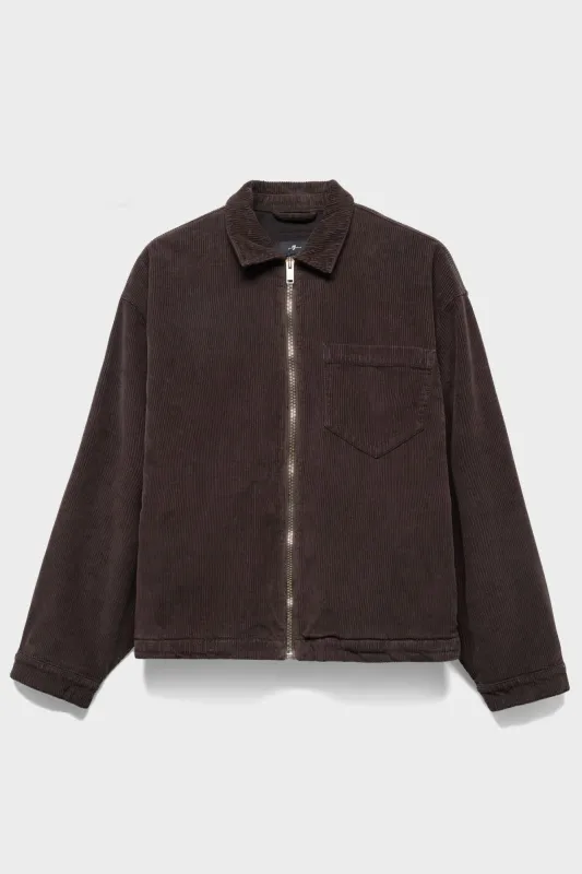 ZIP OVERSHIRT in Corduroy Smolder made by 7 For All Mankind