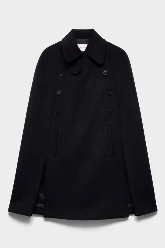 DOUBLE BREASTED CAPE in Wool Sable made by 7 For All Mankind