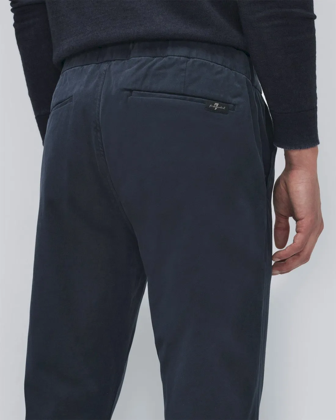 Luxe Performance Slimmy Tapered Chino in Sateen Navy sold by 7 For All Mankind product image thumbnail 3