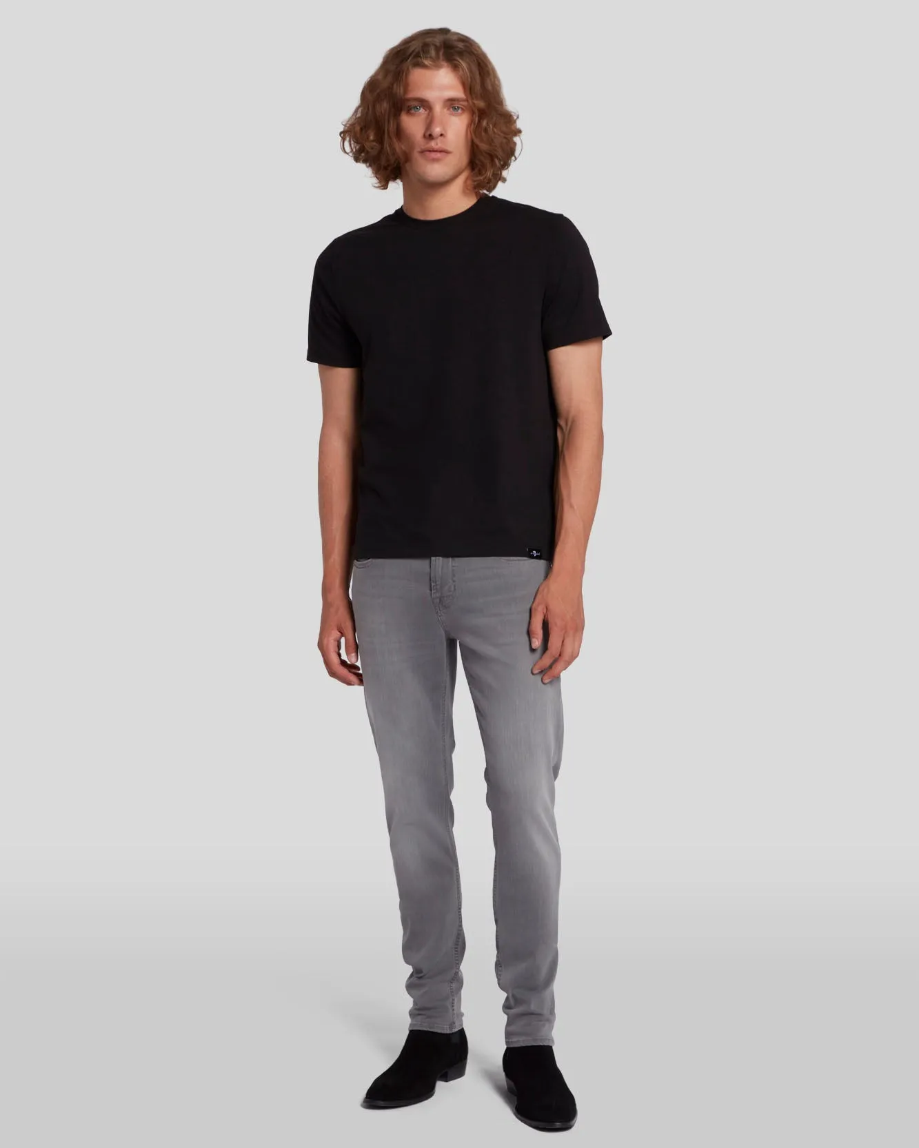 Luxe Performance Plus Slimmy Tapered In Grey sold by 7 For All Mankind