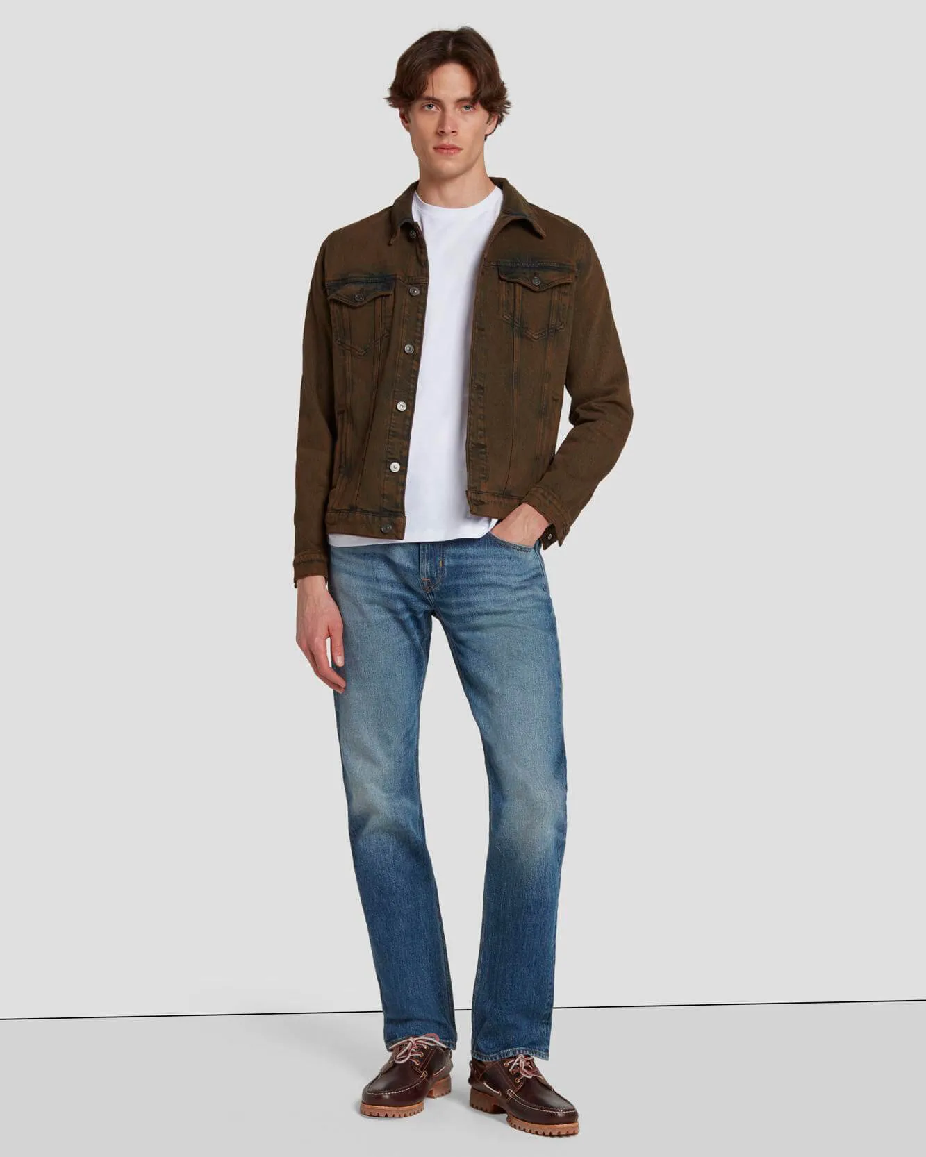 Perfect Trucker Jacket in Figure Out sold by 7 For All Mankind product image thumbnail 3