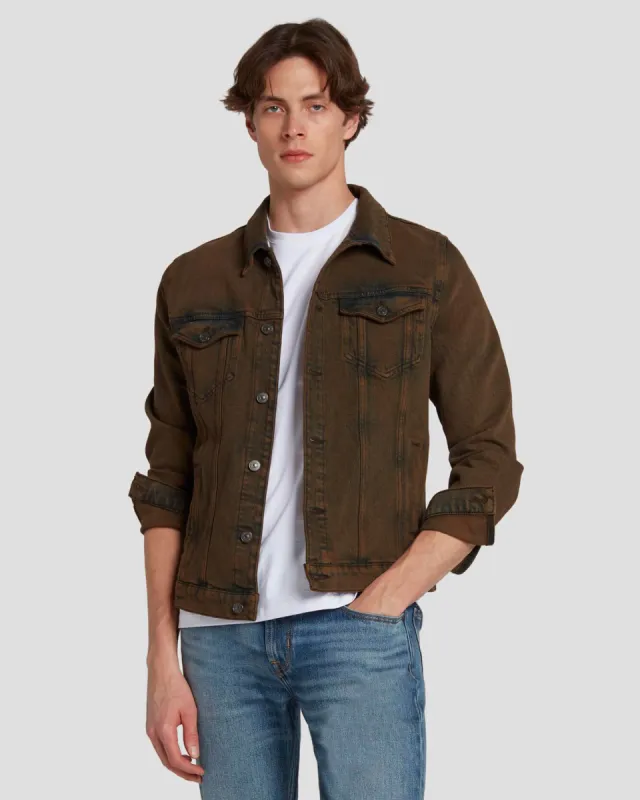 Perfect Trucker Jacket in Figure Out sold by 7 For All Mankind