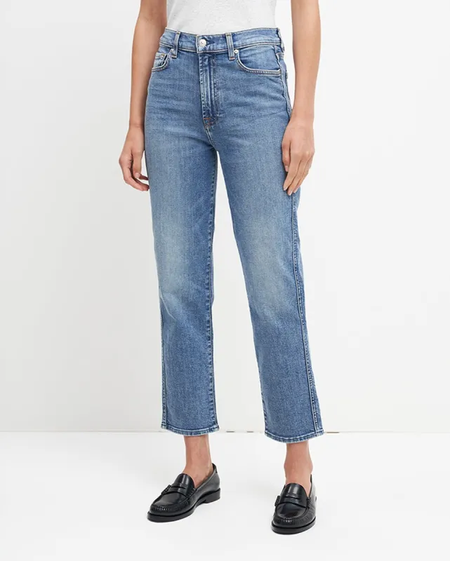 Luxe Vintage High Waist Cropped Straight in Sloane Vintage sold by 7 For All Mankind