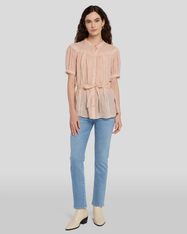 Slim Illusion High Waist Kimmie Straight in Intro sold by 7 For All Mankind