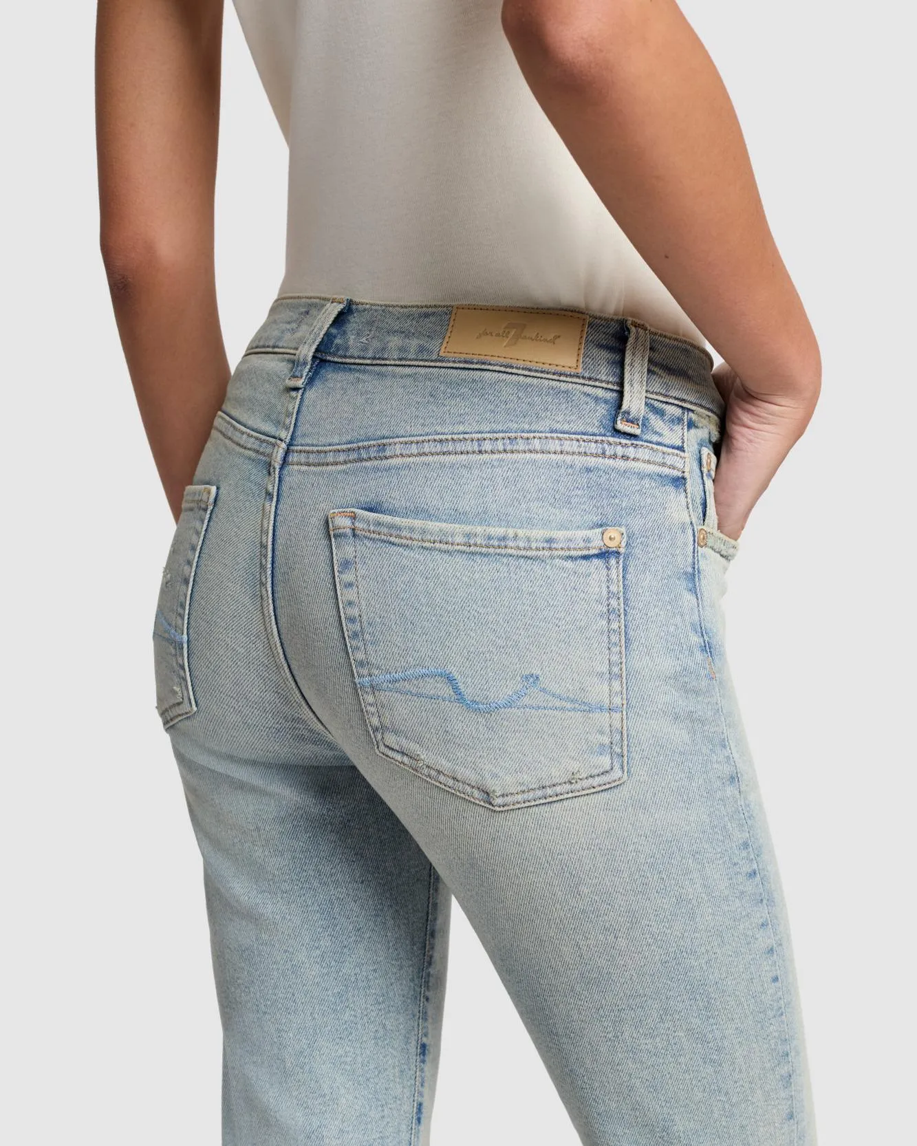 Tailorless Luxe Vintage Bootcut in Desert Sky sold by 7 For All Mankind product image thumbnail 3