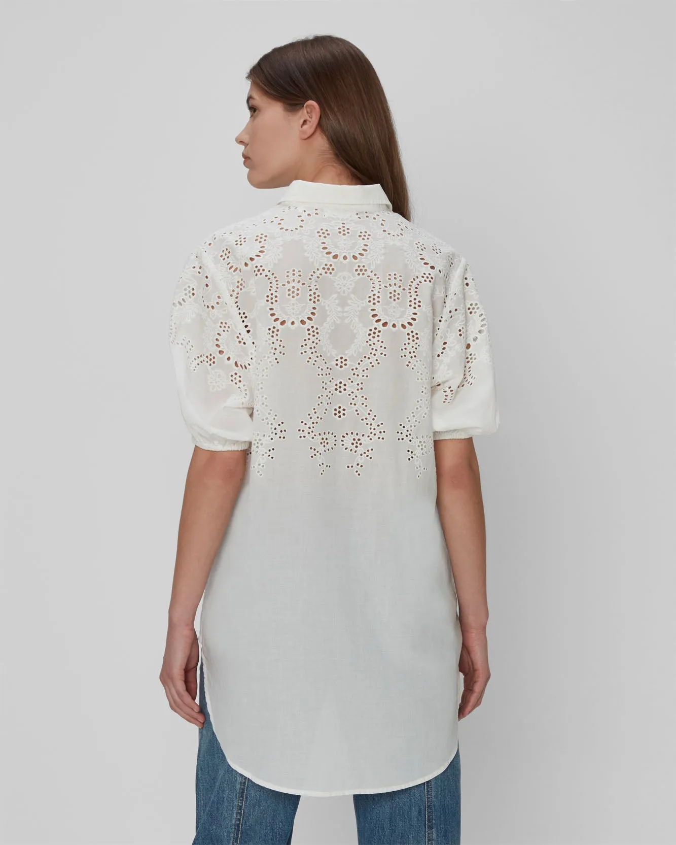 Puff Sleeve Tunic In White sold by 7 For All Mankind product image thumbnail 3