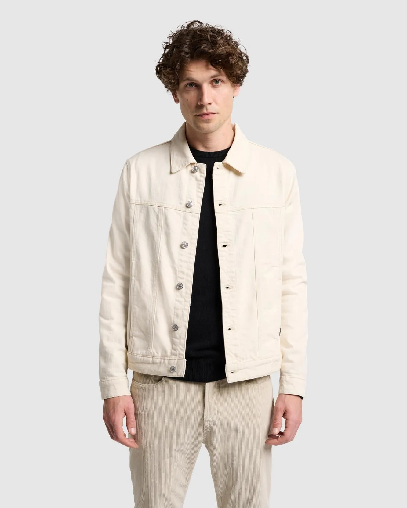 Perfect Trucker Jacket in Whisk sold by 7 For All Mankind
