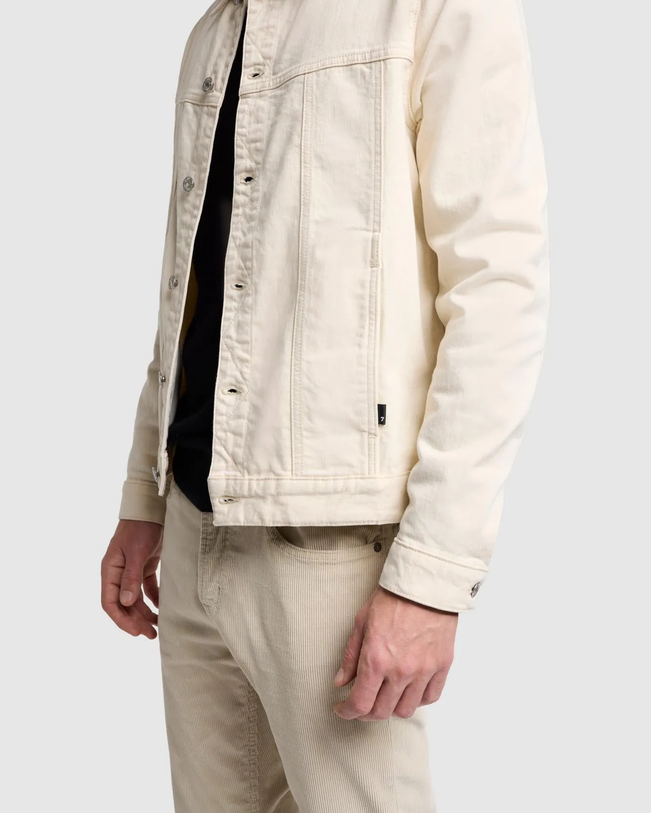 Perfect Trucker Jacket in Whisk sold by 7 For All Mankind product image thumbnail 2