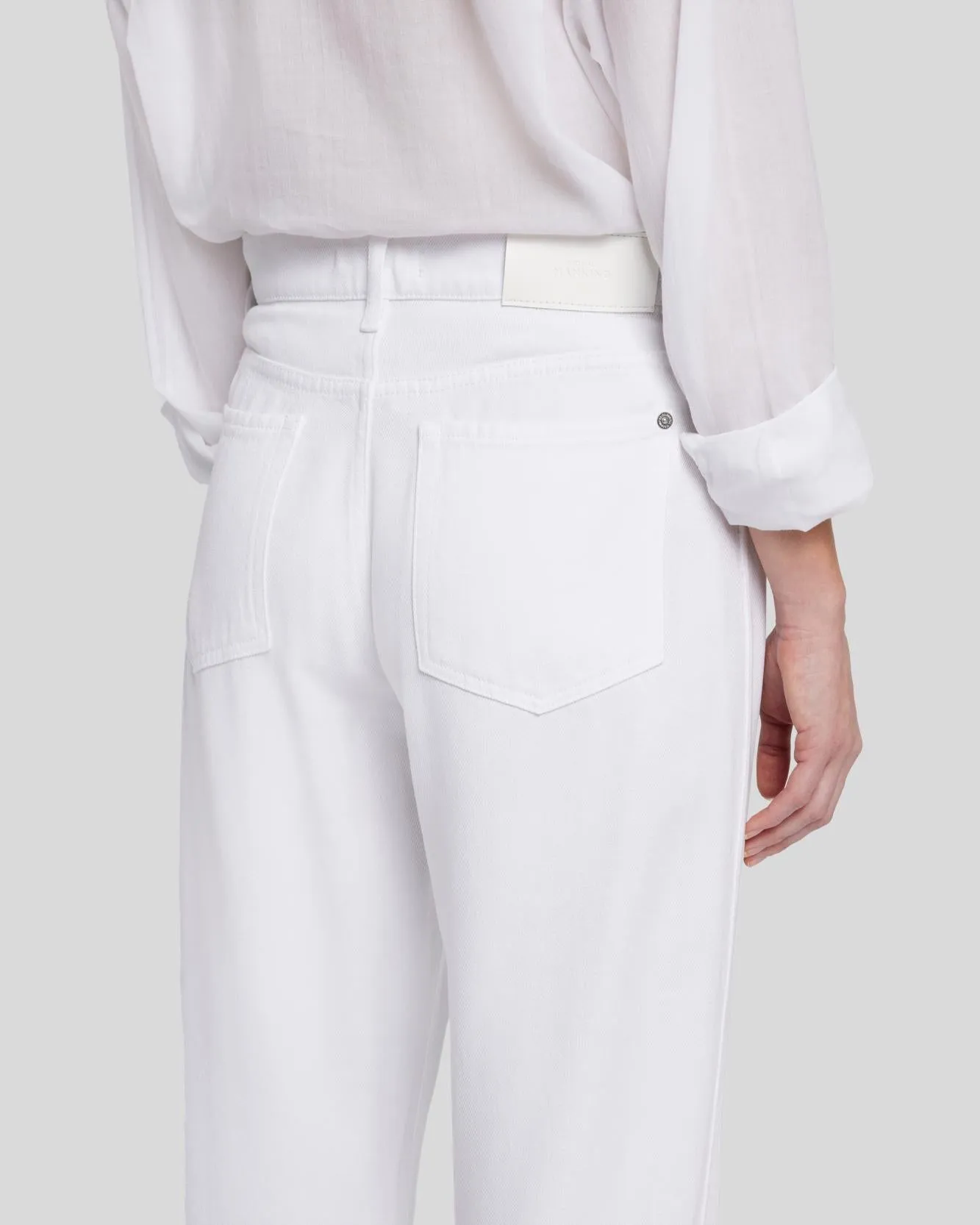 Denim Lustre Tess Trouser in White sold by 7 For All Mankind product image thumbnail 5