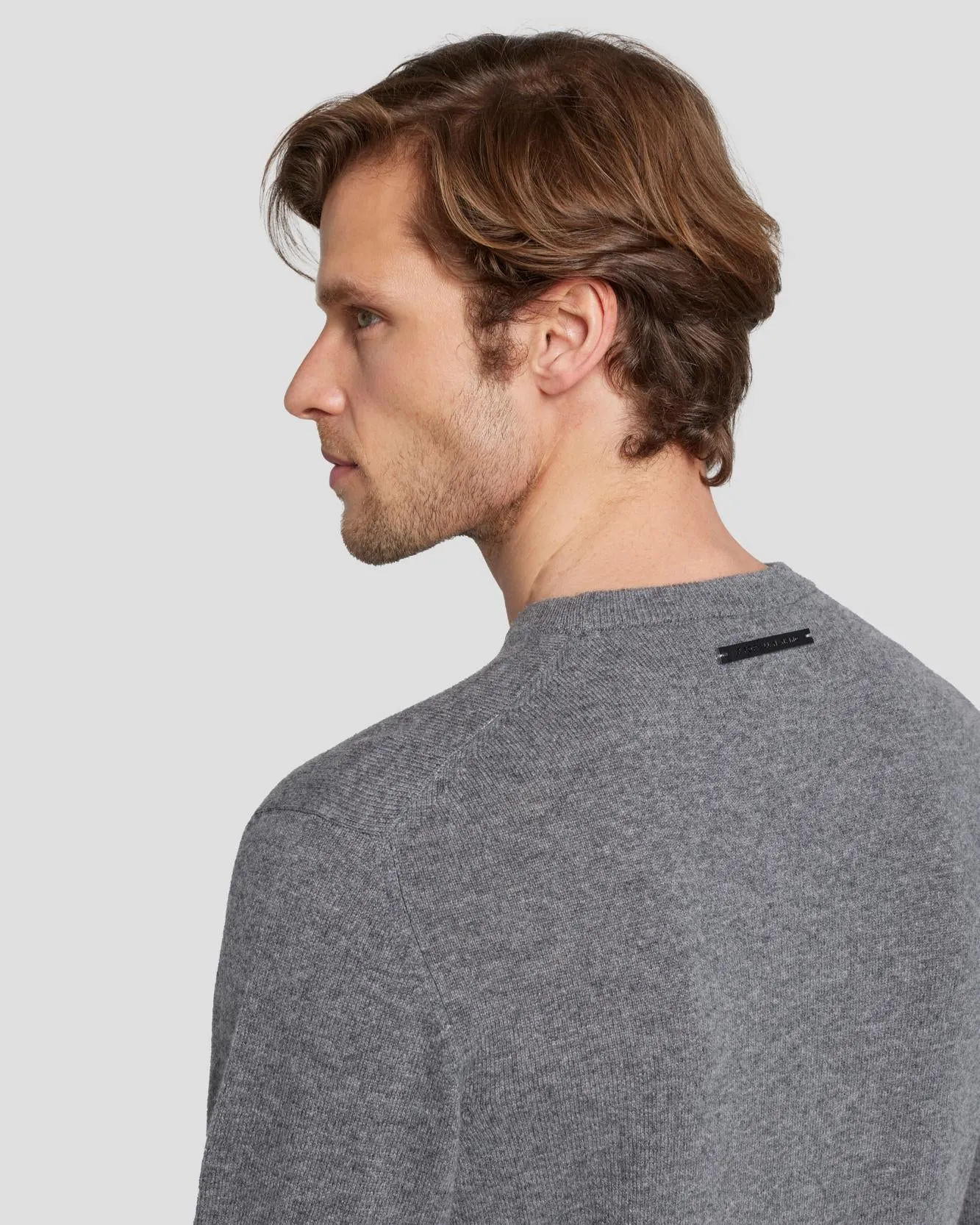 Cashmere Crew Sweater in Heather Grey sold by 7 For All Mankind product image thumbnail 5