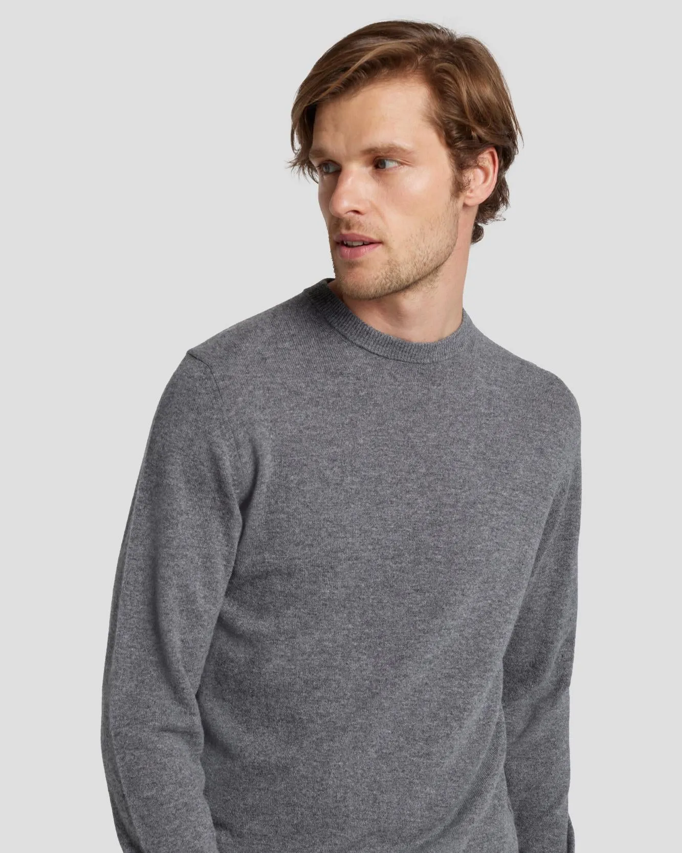 Cashmere Crew Sweater in Heather Grey sold by 7 For All Mankind product image thumbnail 2