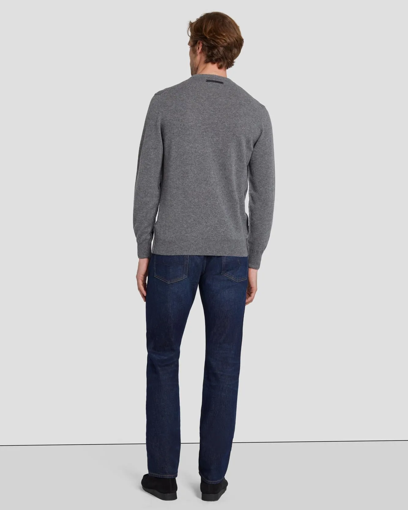 Cashmere Crew Sweater in Heather Grey sold by 7 For All Mankind product image thumbnail 4