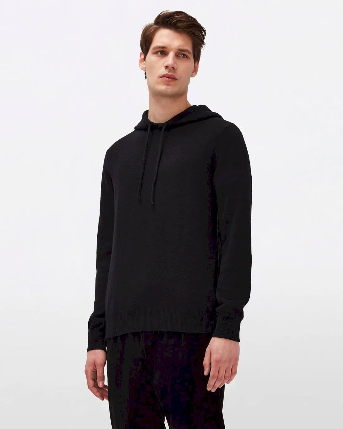 Cashmere Hoodie in Black sold by 7 For All Mankind