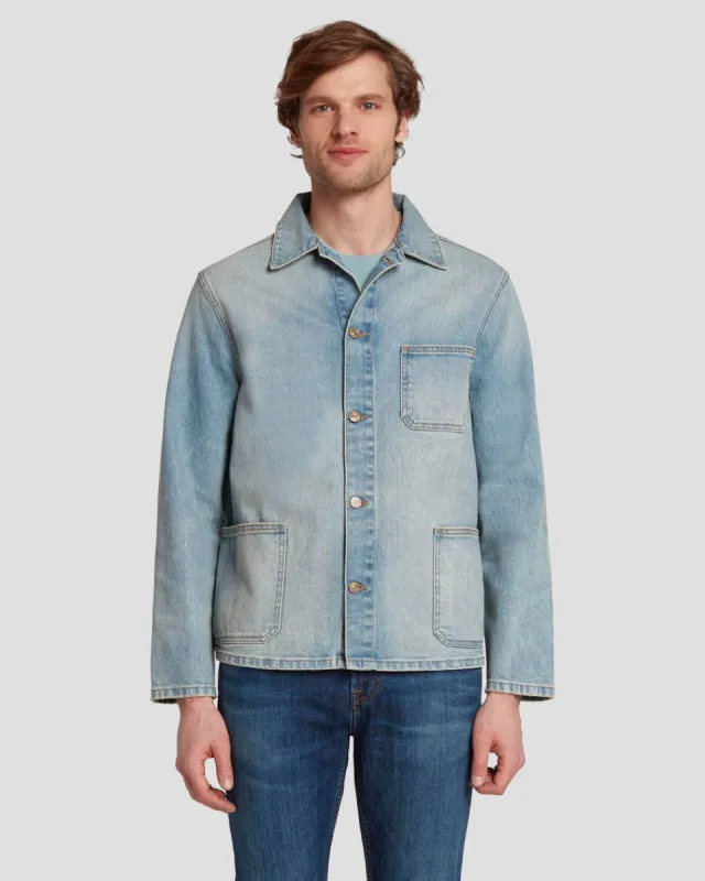Heritage Utility Overshirt in Take The Road sold by 7 For All Mankind