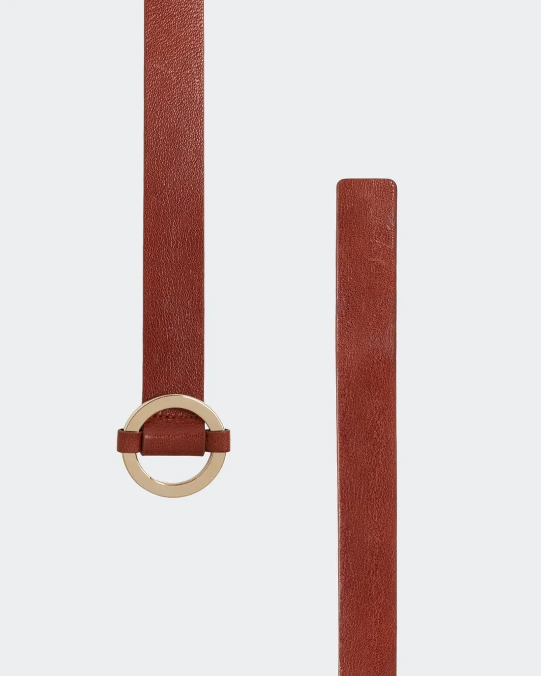 Ring Buckle Leather Belt in Cognac sold by 7 For All Mankind product image thumbnail 3