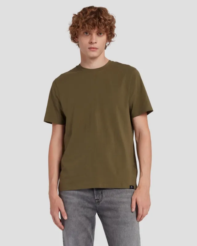 Luxe Performance Tee in Army sold by 7 For All Mankind