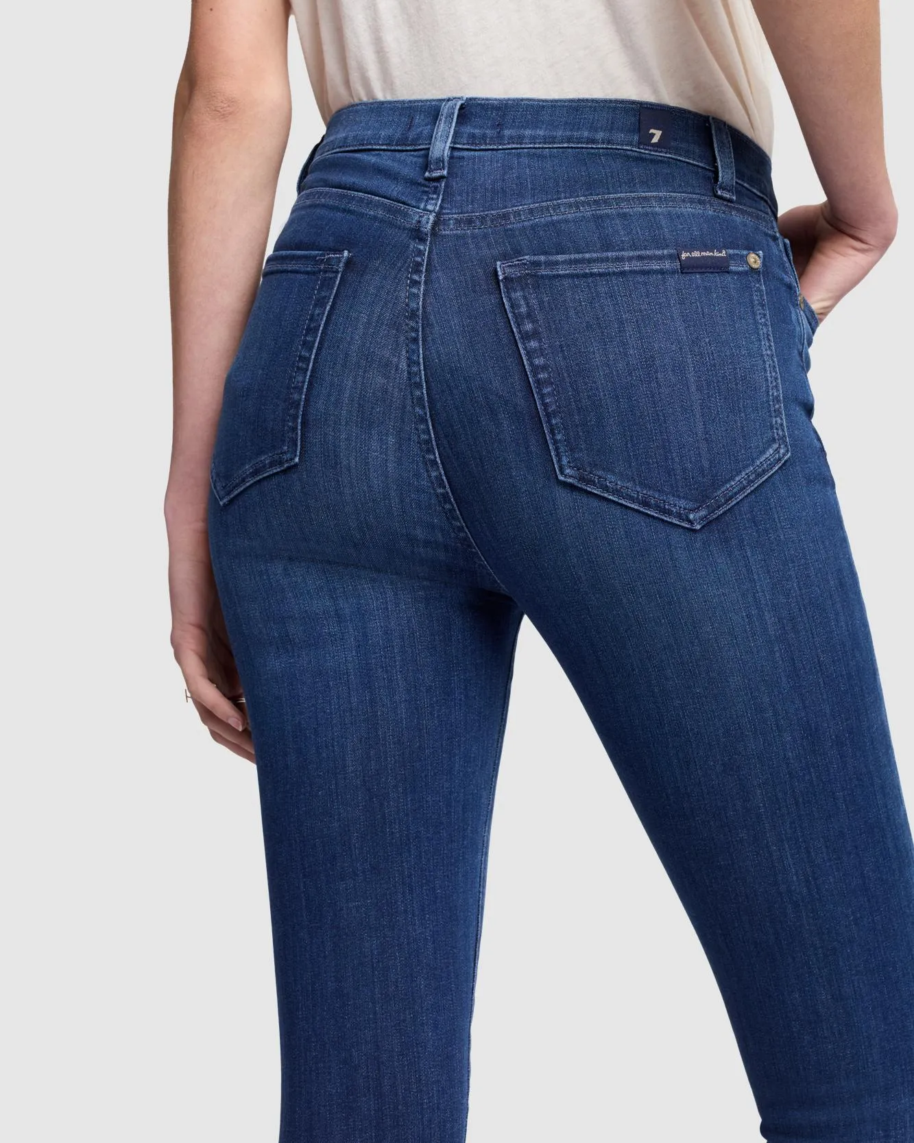 Slim Illusion High Waist Ankle Skinny in Neptune sold by 7 For All Mankind product image thumbnail 5