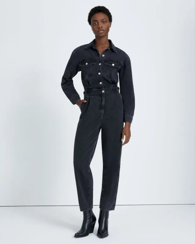 Balloon Sleeve Jumpsuit in Night Iris sold by 7 For All Mankind