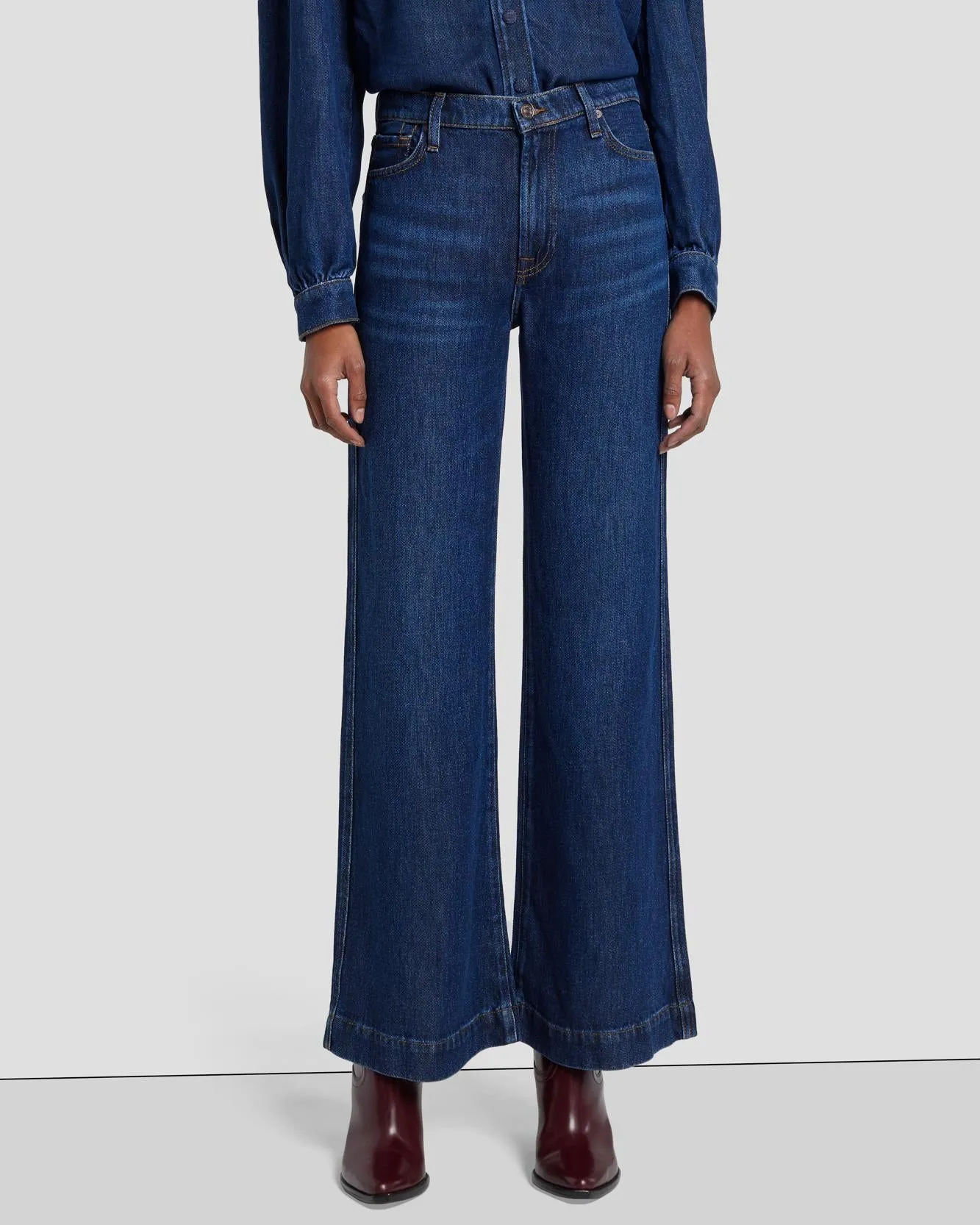 Tailorless Denim Lustre Modern Dojo in Poppy sold by 7 For All Mankind product image thumbnail 2