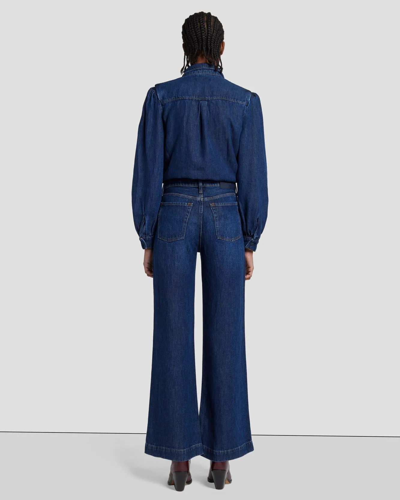 Tailorless Denim Lustre Modern Dojo in Poppy sold by 7 For All Mankind product image thumbnail 4
