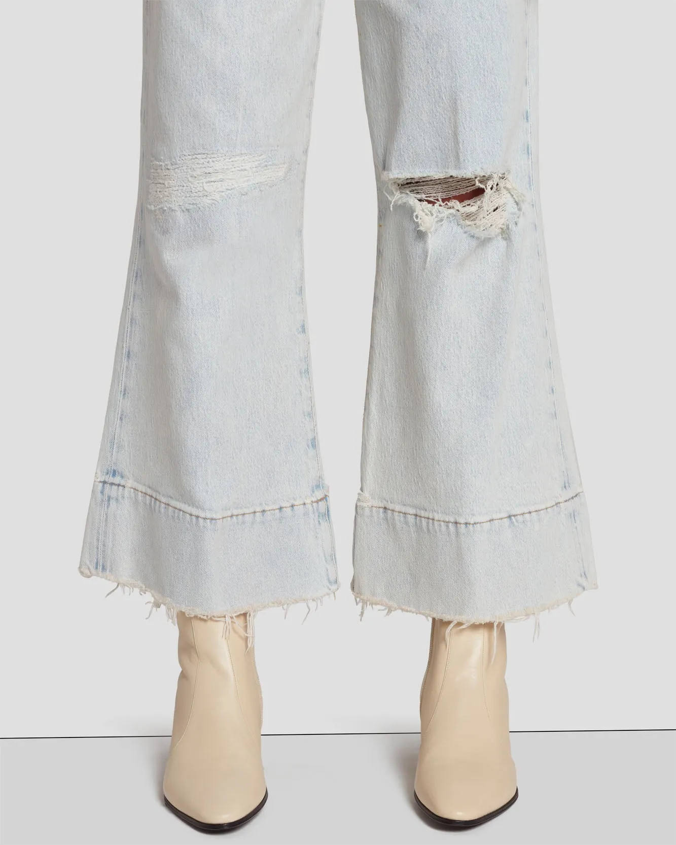 Ultra High Rise Cropped Jo in Rainy Blue sold by 7 For All Mankind product image thumbnail 3