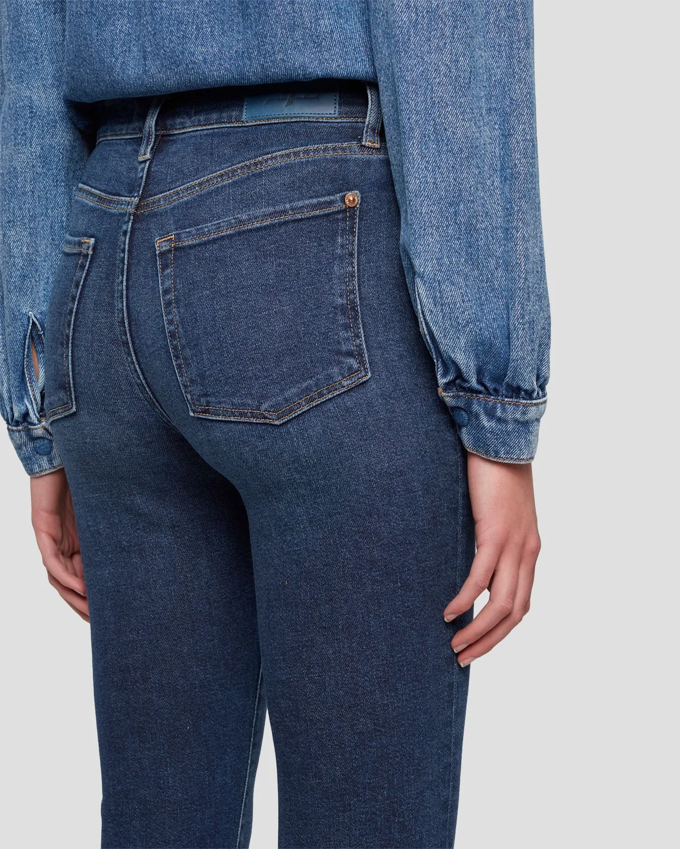 Luxe Vintage High Waist Slim Kick in Deep Soul sold by 7 For All Mankind product image thumbnail 5