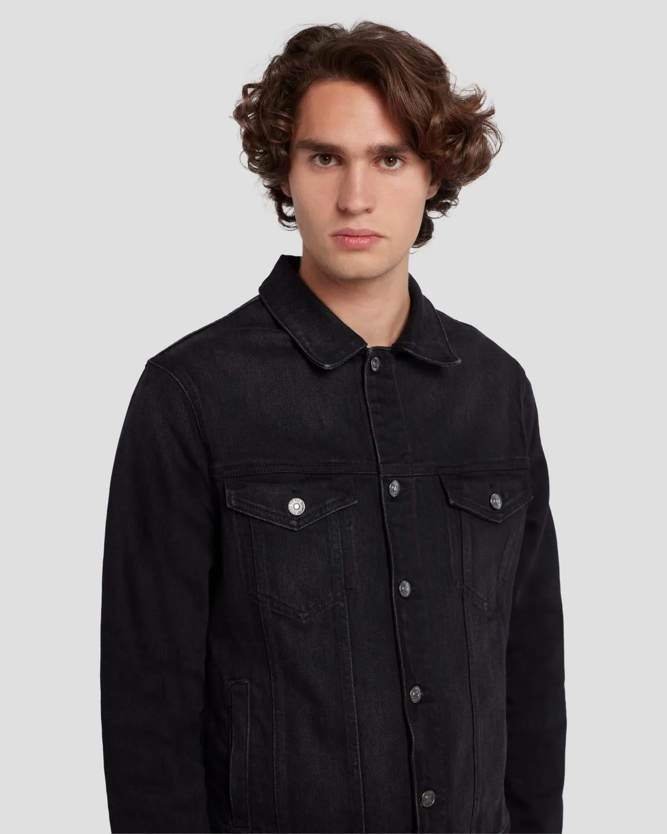 Perfect Trucker Jacket in Blindside sold by 7 For All Mankind product image thumbnail 3