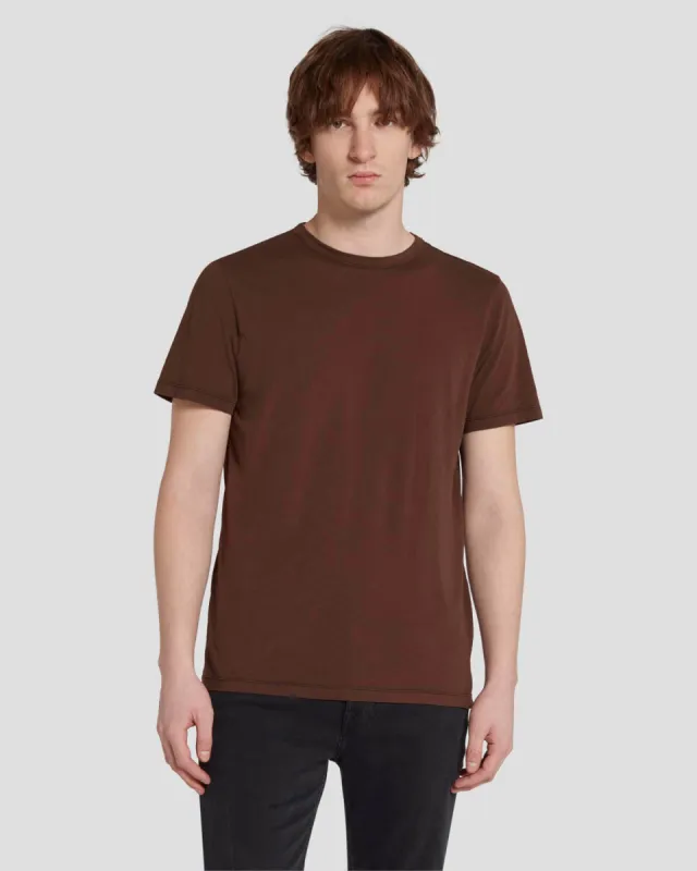 Featherweight Tee in Chestnut sold by 7 For All Mankind