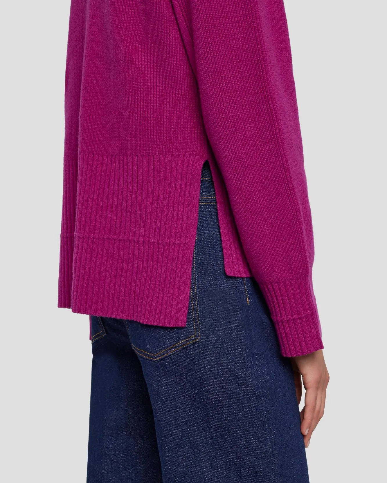 Cashmere Crewneck Sweater in Raspberry sold by 7 For All Mankind product image thumbnail 3