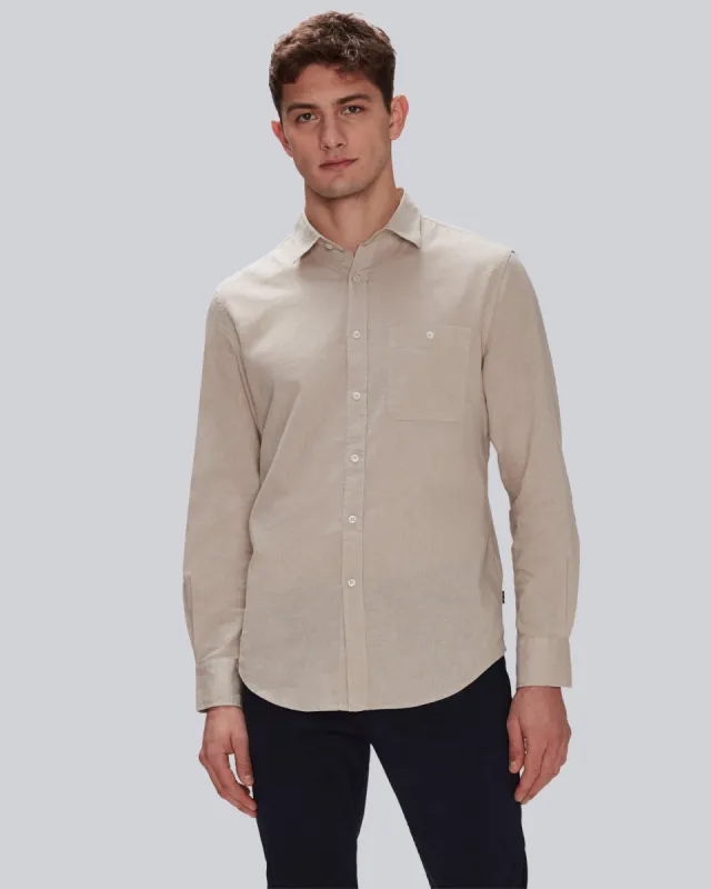 One Pocket Button Up Shirt in Sesame sold by 7 For All Mankind
