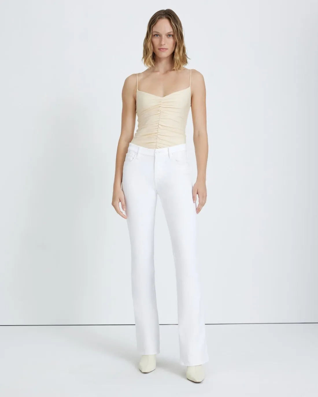 Kimmie Bootcut in Clean White sold by 7 For All Mankind