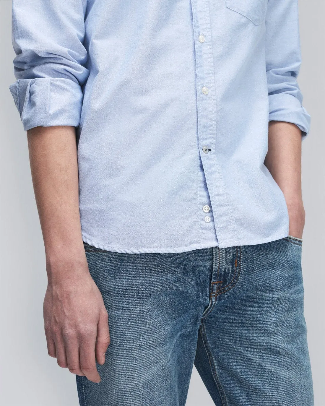 Oxford Shirt in Light Blue sold by 7 For All Mankind product image thumbnail 3